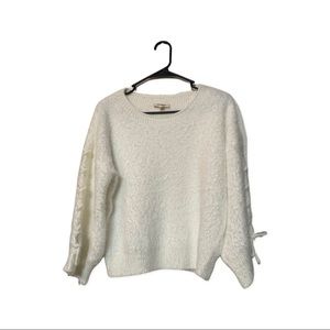 e.e:some White Cropped Sweater Size S/M